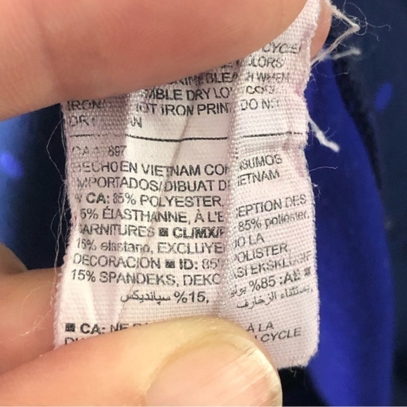 OLD Navy Size Med Blue Polka Dot Activewear Capris - Picture 5 of 5